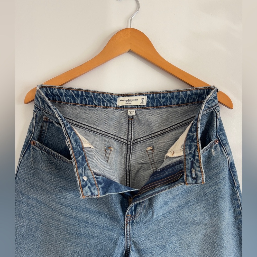 Abercrombie & Fitch Curve Love High Rise Light Blue Jeans